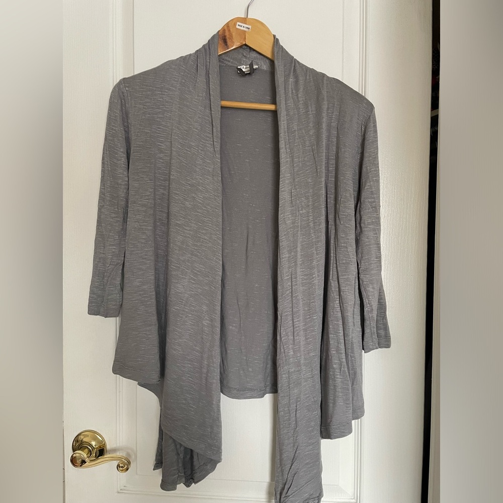 Dynamite Heather Gray Open Cardigan
